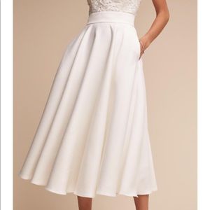 Beautiful silk satin wedding skirt by BHLDN